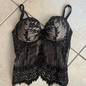 Victoria's Secret Black Lace Bustier